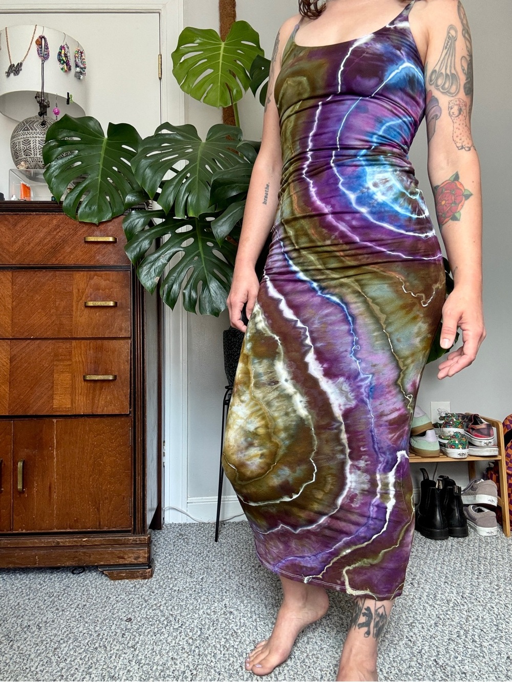 Katya Moon Dyes Vixen maxi bodycon dress, NWOT never worn